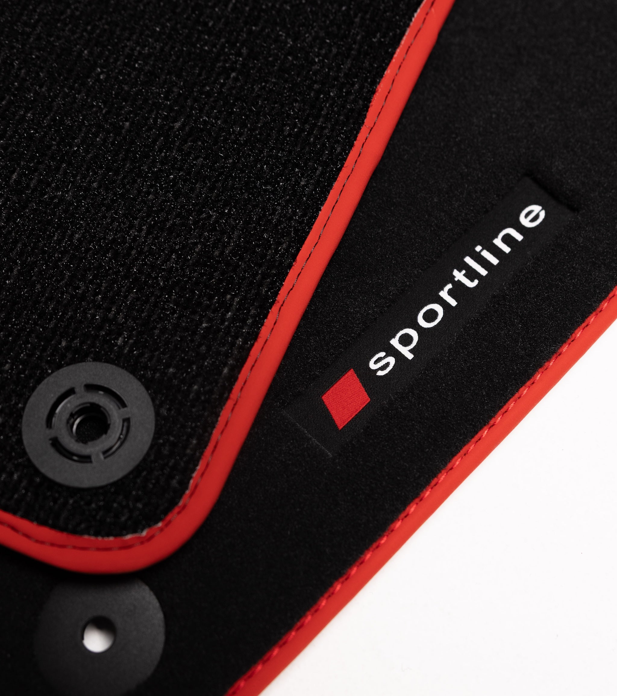 Audi A4 Velour Floor Mats 1999-2001 – Sedan & Wagon B5 – Red Sportline
