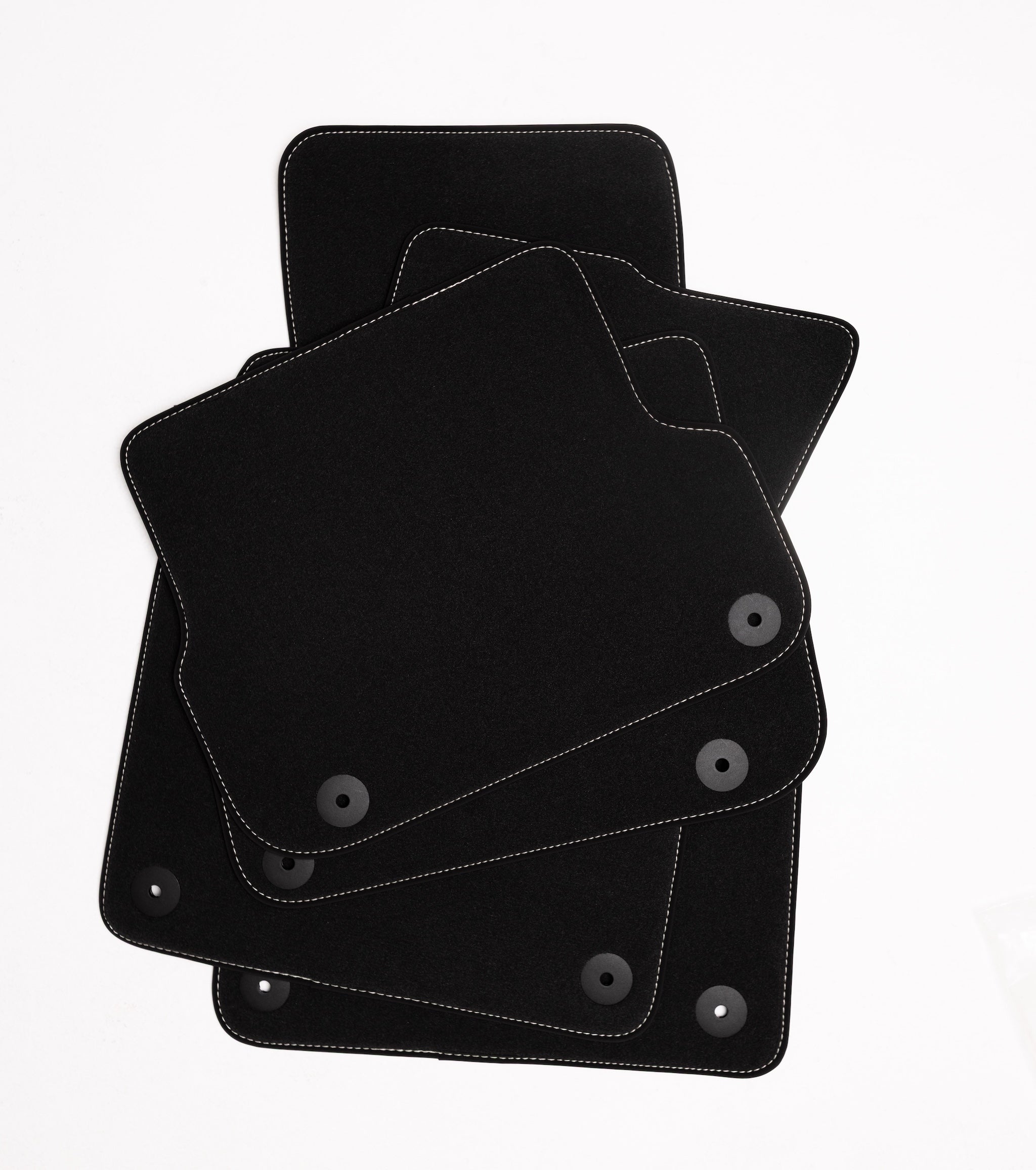 Audi A4 & S4 Velour Floor Mats 2009-2016 – B8 – Silver Stitching