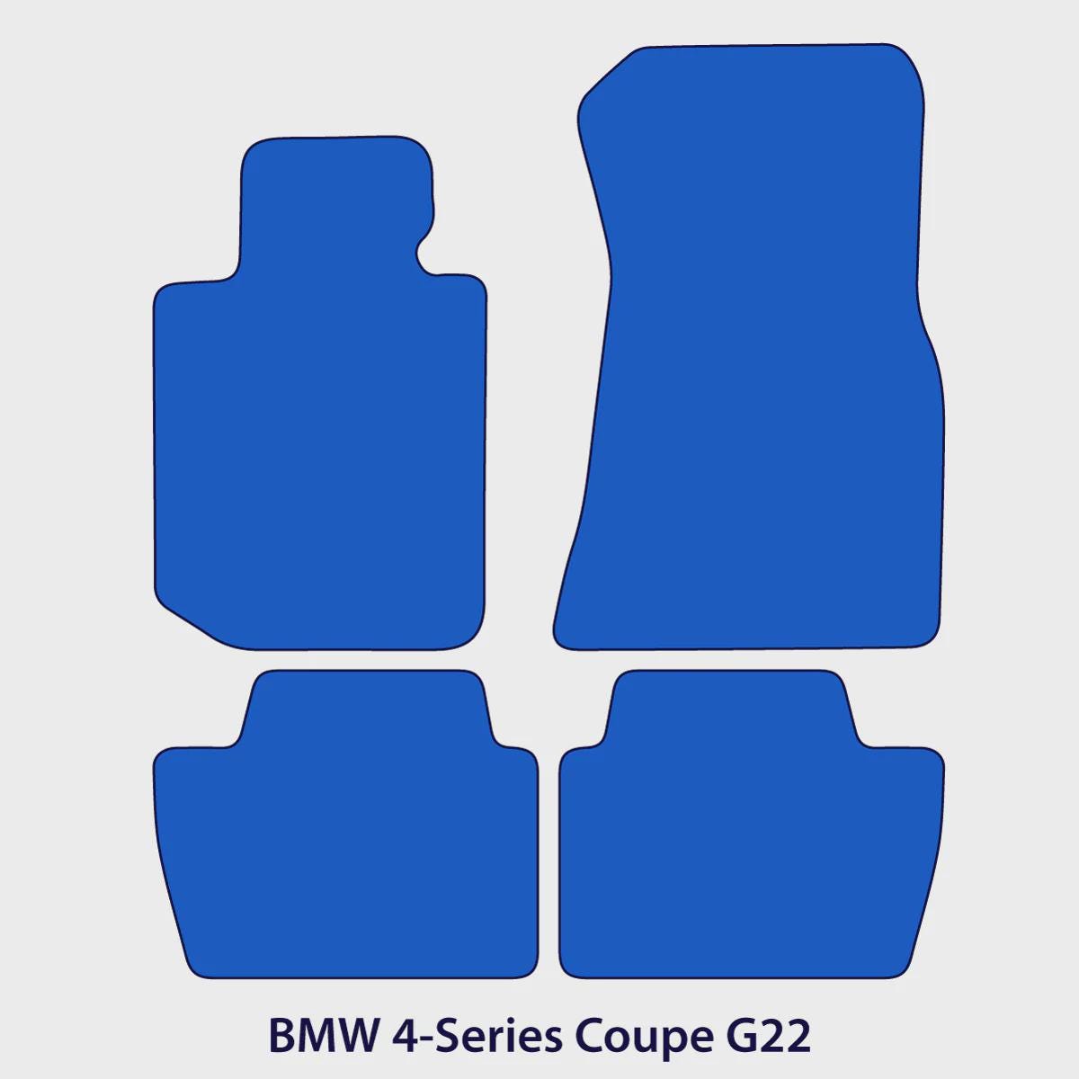 BMW 4-Series Coupe Velour Floor Mats 2021-2026 – G22 G82 – Black