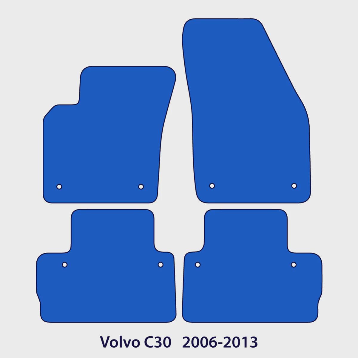 Volvo C30 Velour Floor Mats 2006-2013 – Black