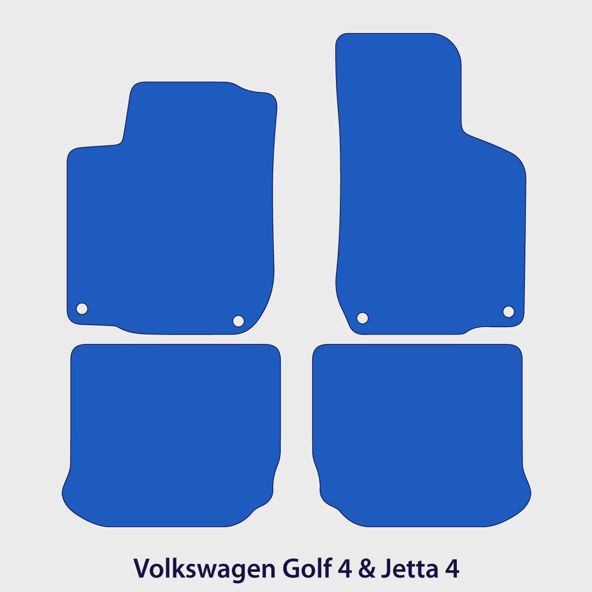 Volkswagen Golf 4 & Jetta 4 Velour Floor Mats 1999-2005 – Black