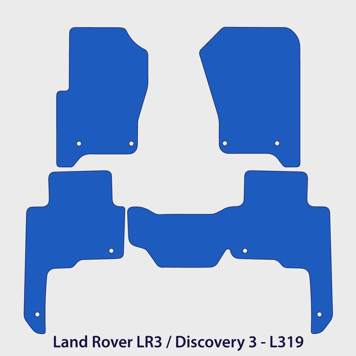 Land Rover LR3 / Discovery 3 Velour Floor Mats – L319 – Black