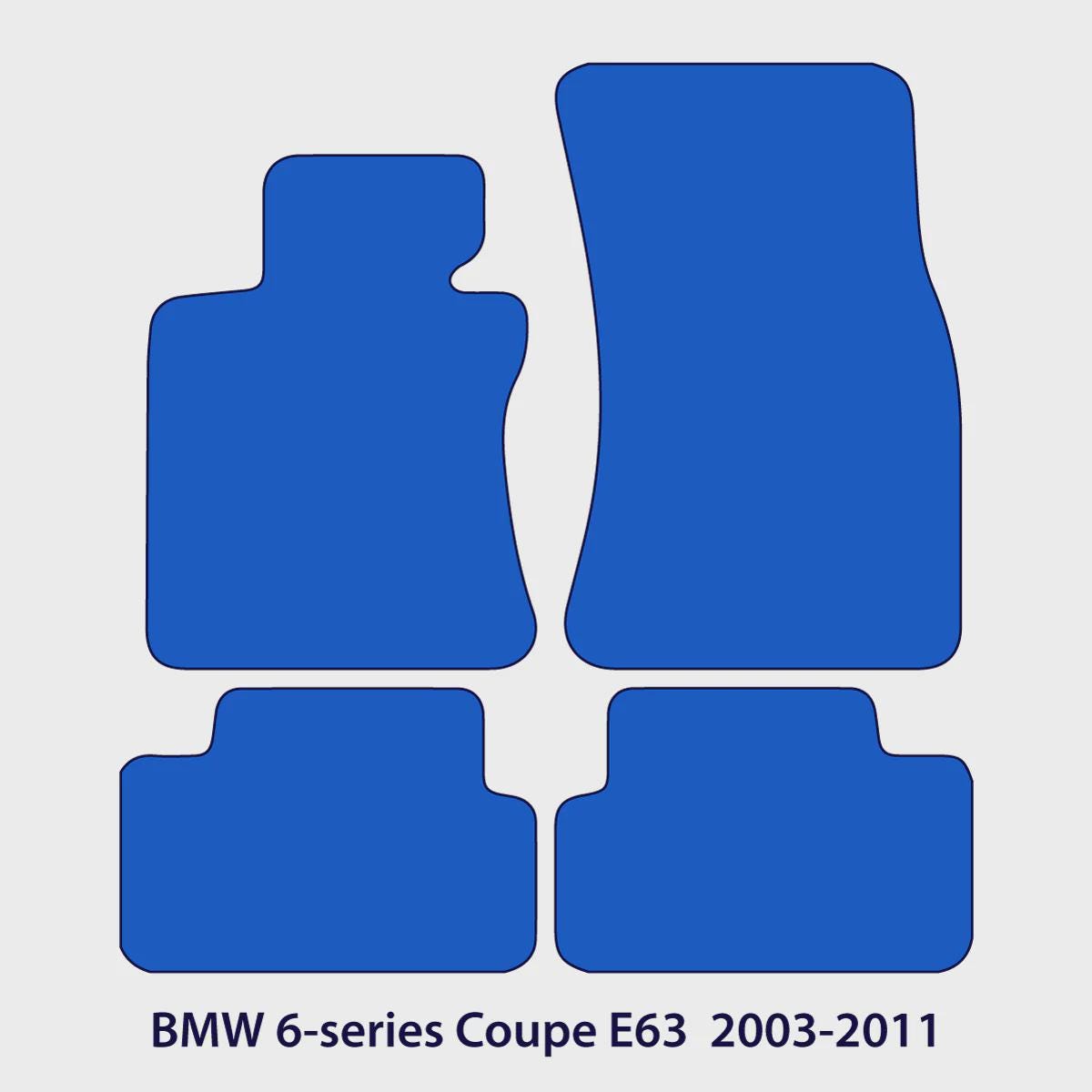 BMW 6-Series Coupé Velour Floor Mats 2003-2011 – E63 – Black