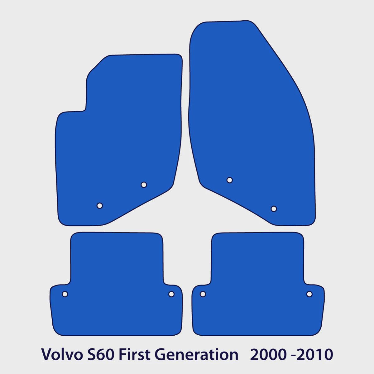 Volvo S60 Velour Floor Mats 2000-2010 – 1st Generation – Black