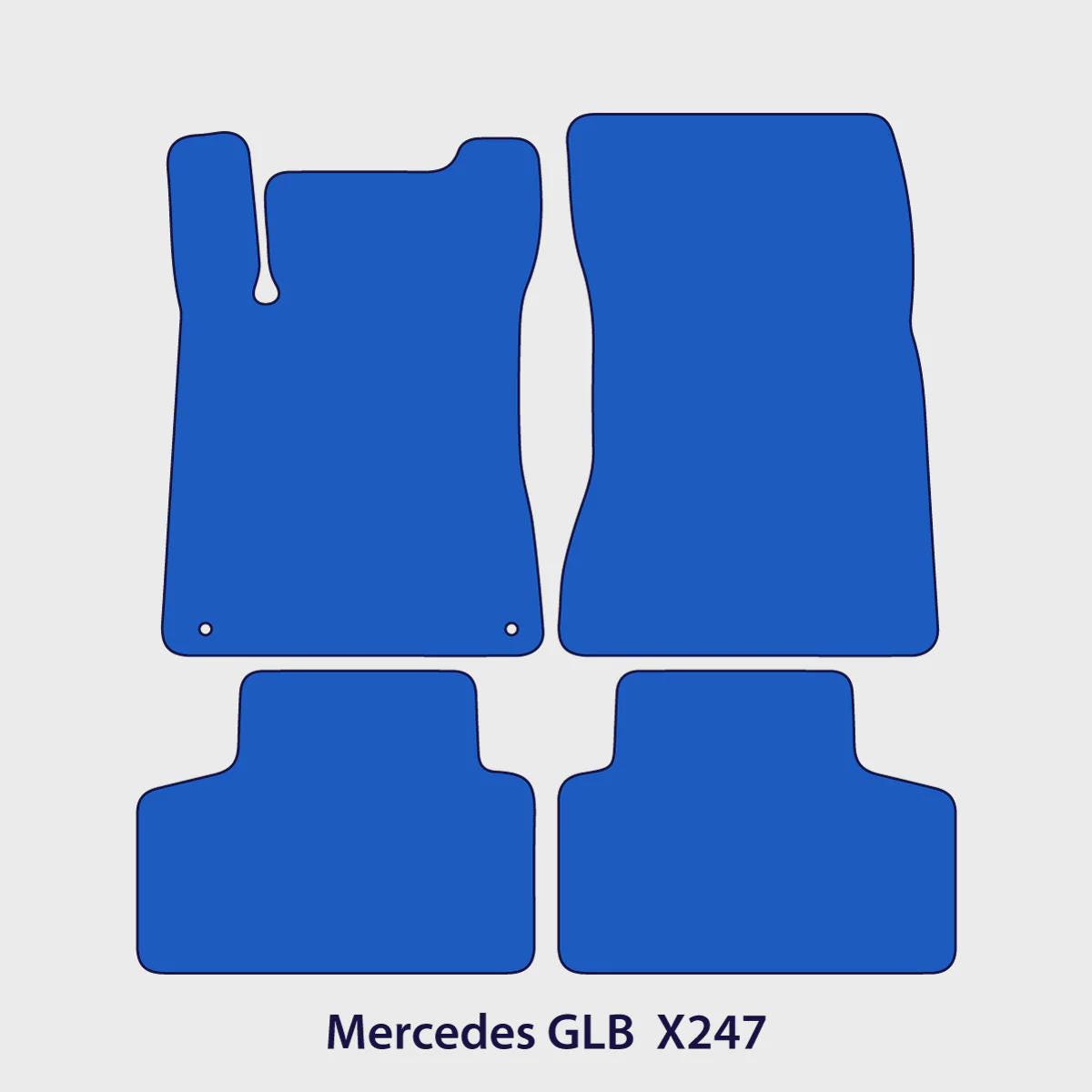 Mercedes GLB Velour Floor Mats 2020-2026 – X247 – Black