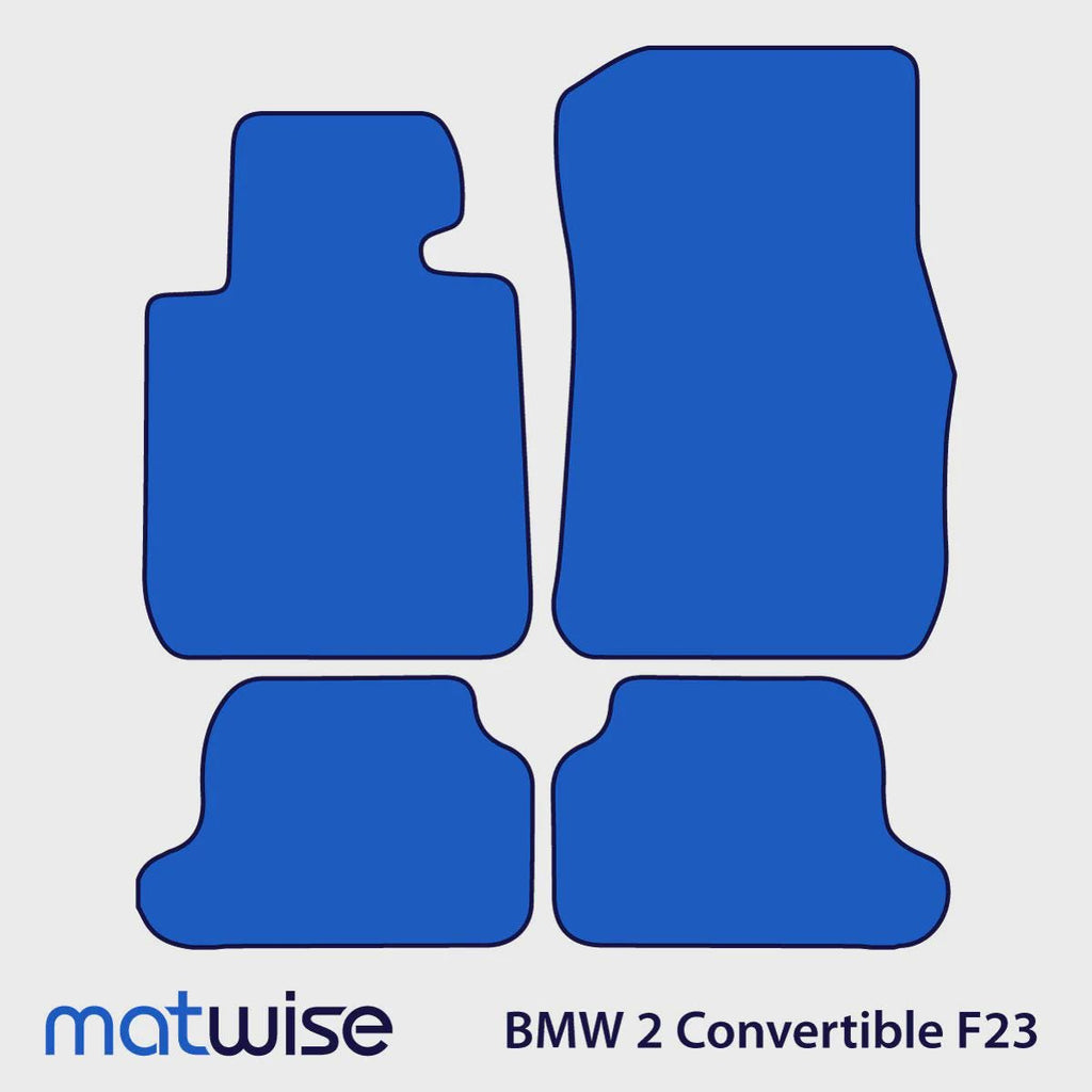 BMW 2-Series Convertible Velour Floor Mats 2014-2021 – F23 – Black