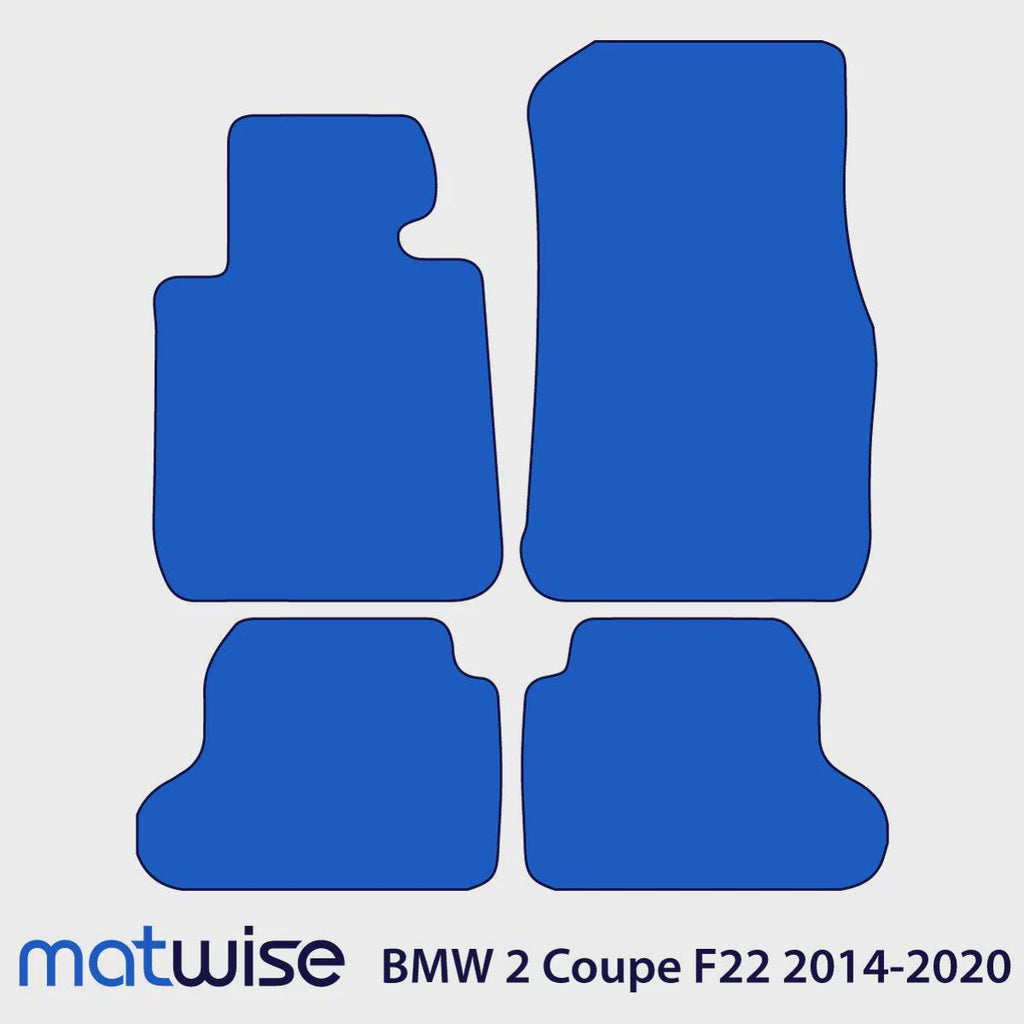 BMW 2-Series Coupe Velour Floor Mats 2014-2021 – F22, F87 –M Stitching