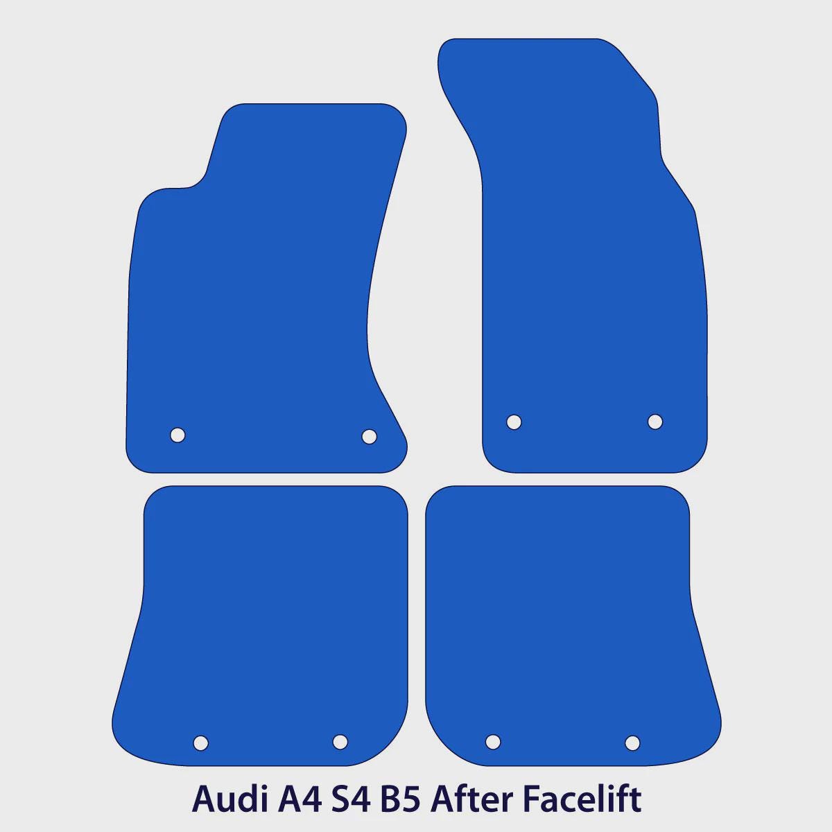 Audi A4 Velour Floor Mats 1999-2001 – Sedan & Wagon B5 – Black