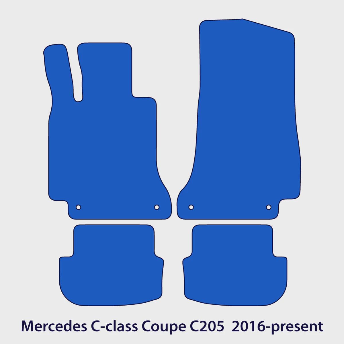 Mercedes C-Class Floor Mats 2016-2023 – Coupe C205 – Light Gray