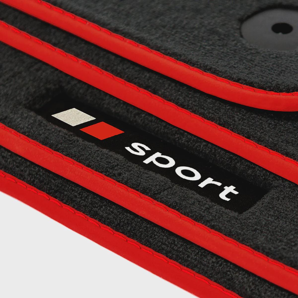 Audi A4 & S4 Velour Floor Mats 2009-2016 – B8 – Red Sport