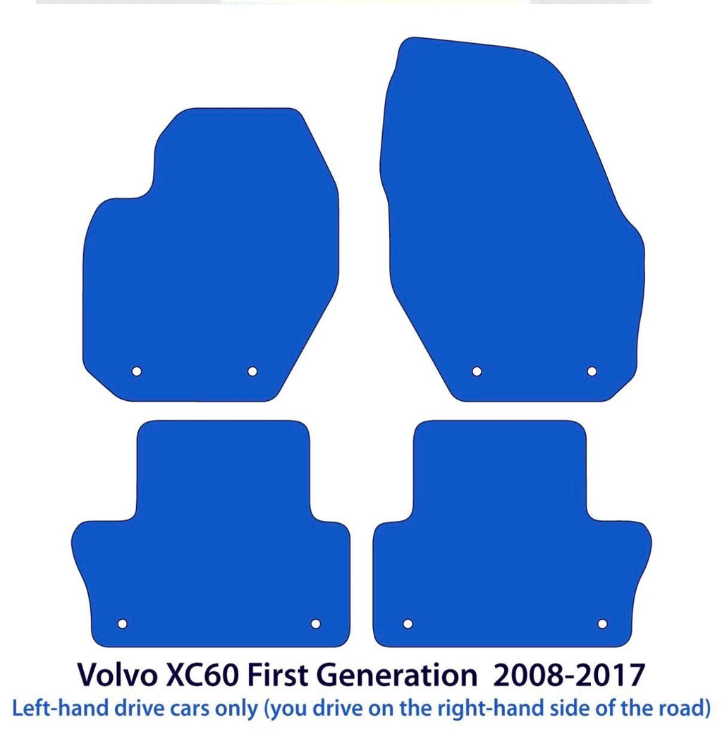 Volvo XC60 Velour Floor Mats 2008-2017 – Flag Logo