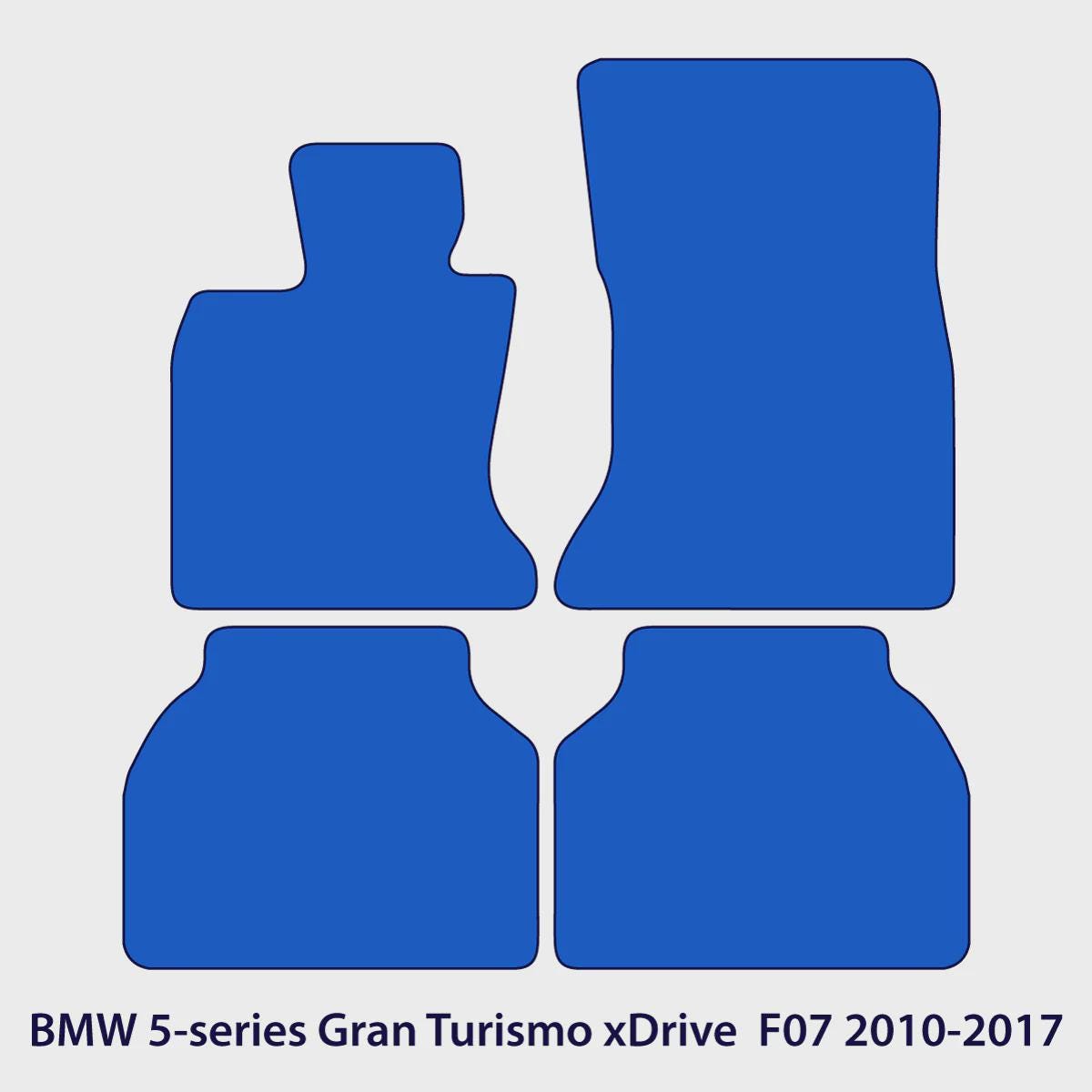 BMW 5-Series Gran Turismo xDrive Velour Floor Mats 2010-2017 – F07 – Black