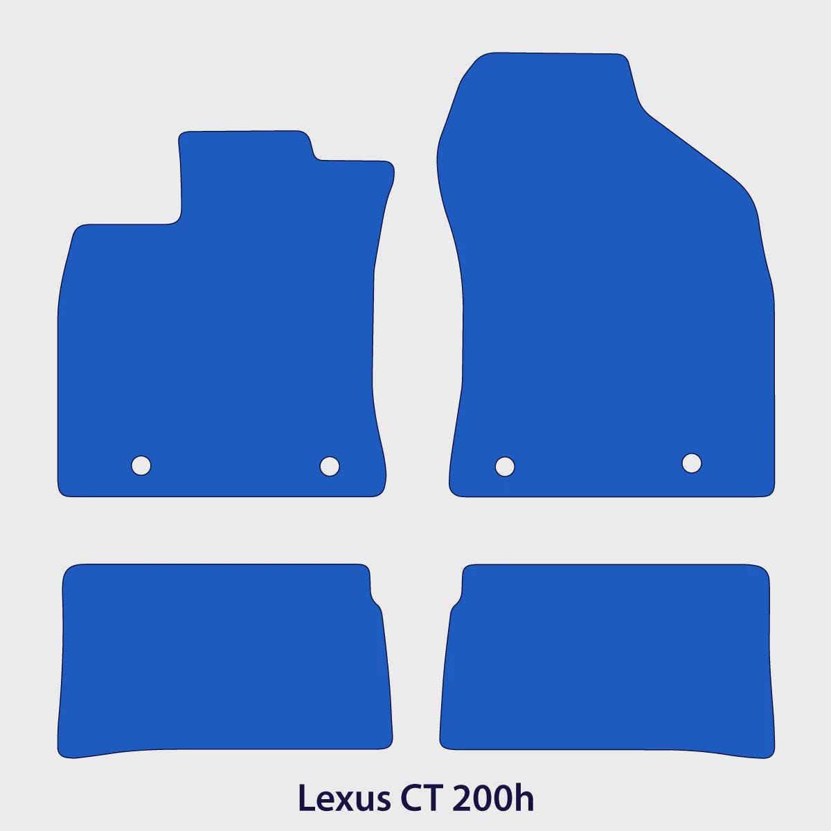 Lexus CT 200h Velour Floor Mats 2011-2025 – Black