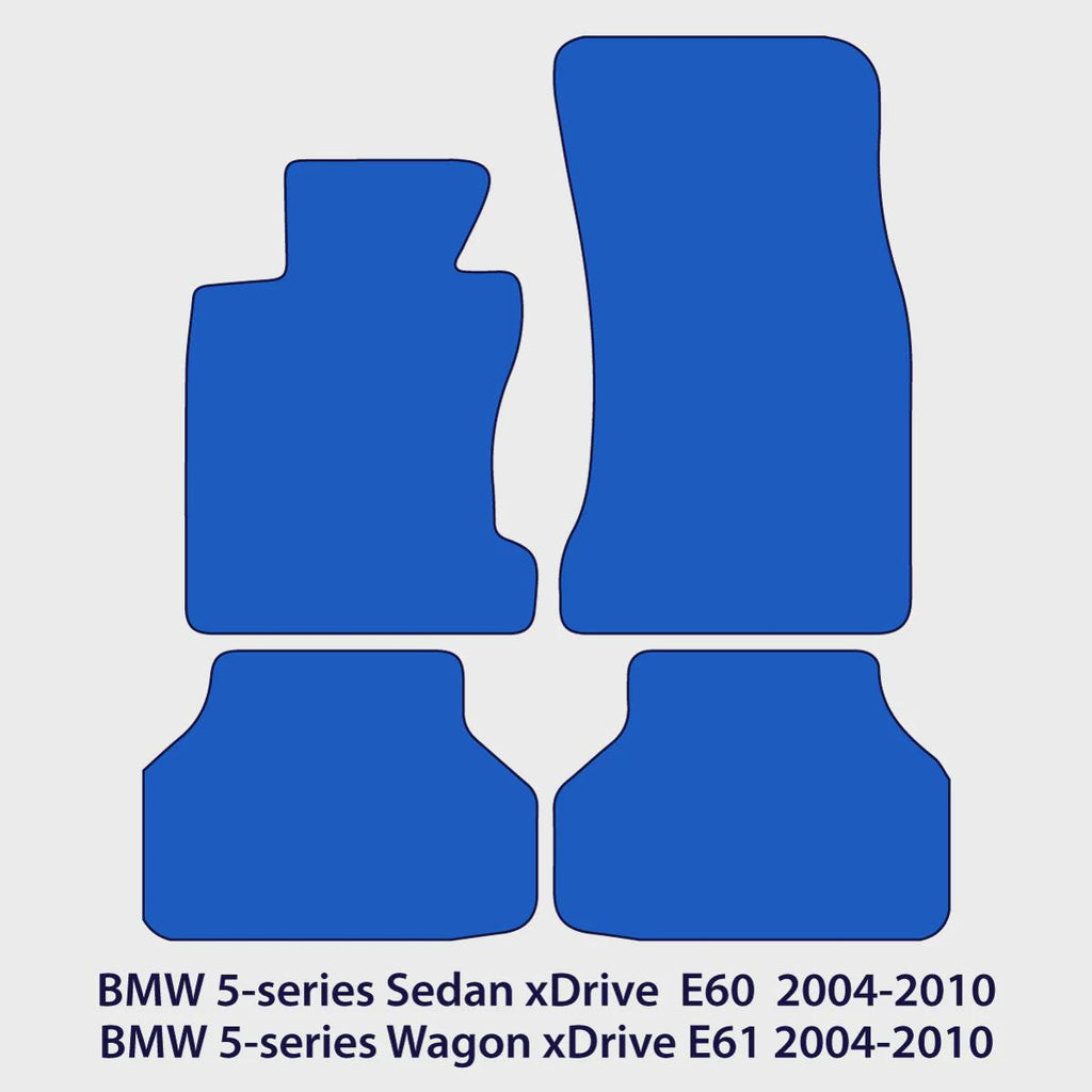 BMW 5-Series Velour Floor Mats xDrive 2004-2010 – E60, E61 – 5 Logo