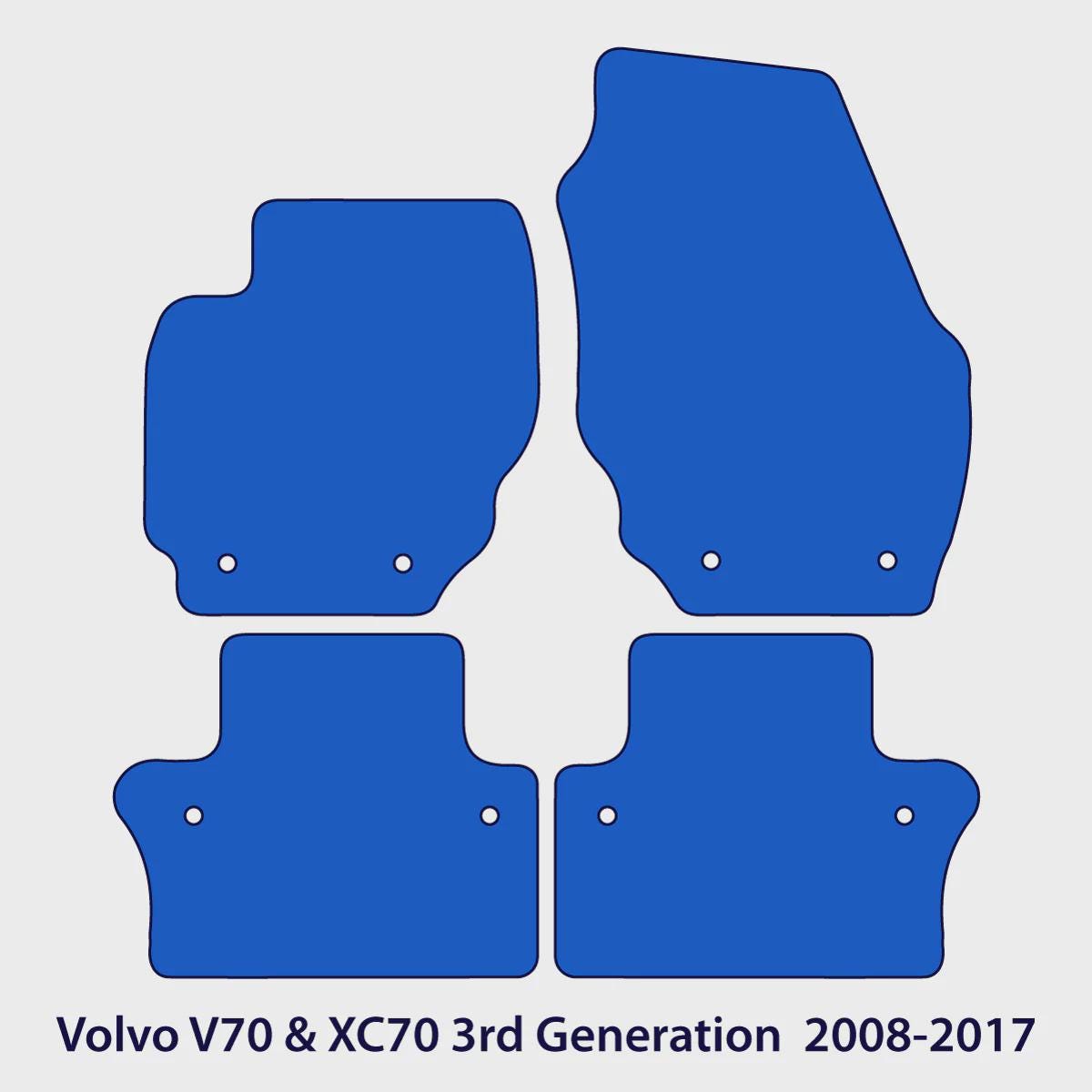 Volvo V70 & XC70 Floor Mats 2008-2016 – 3rd Gen – Flag Logo