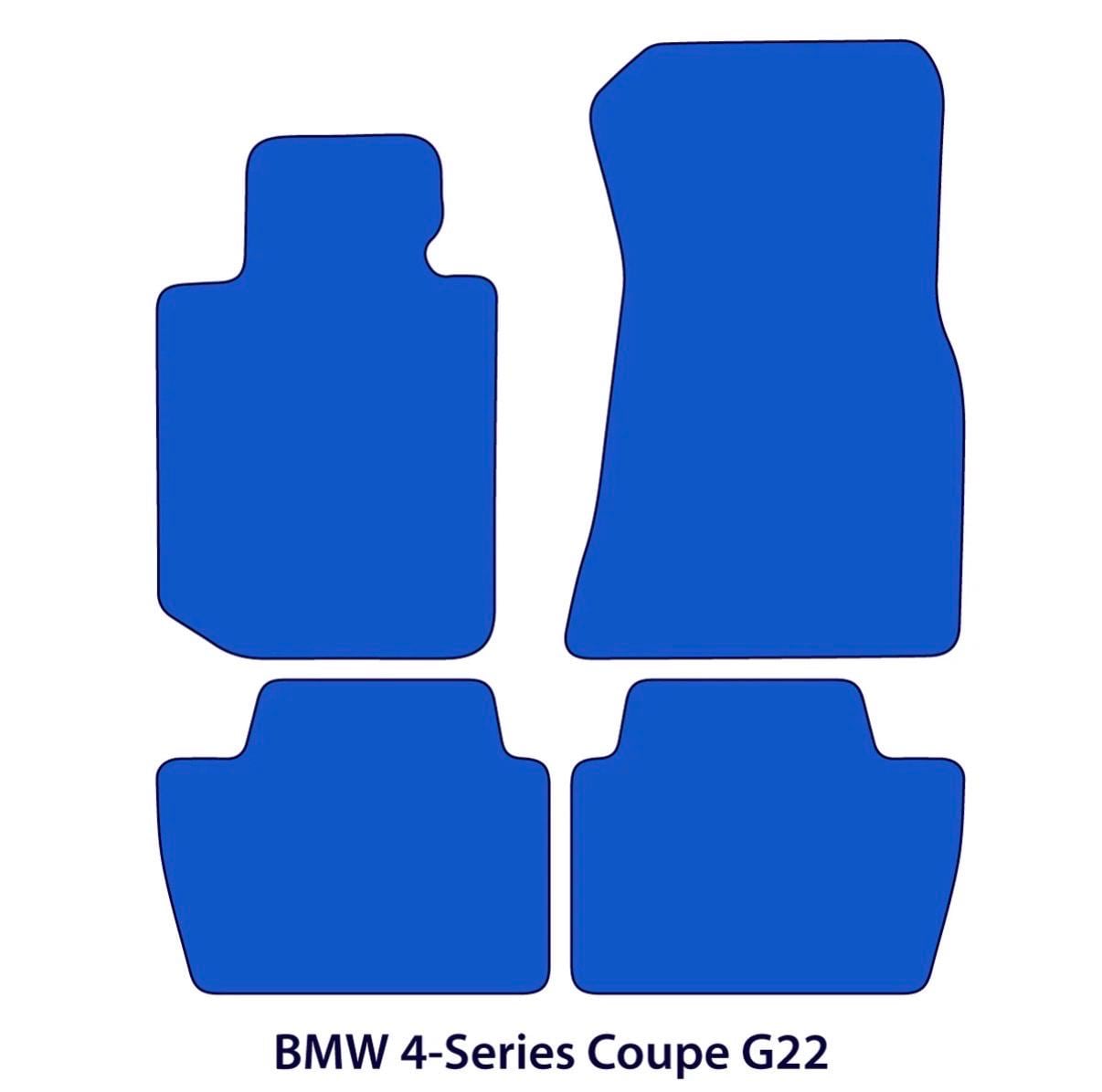 BMW 4-Series Coupe Velour Floor Mats 2021-2026 – G22 G82 – 4 Logo