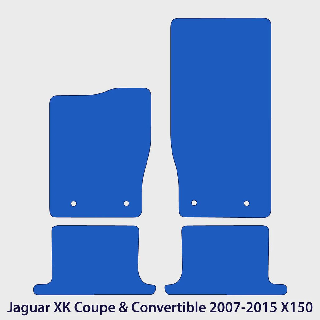 Jaguar XK Velour Floor Mats 2007-2015 – 2 Grommets – Black
