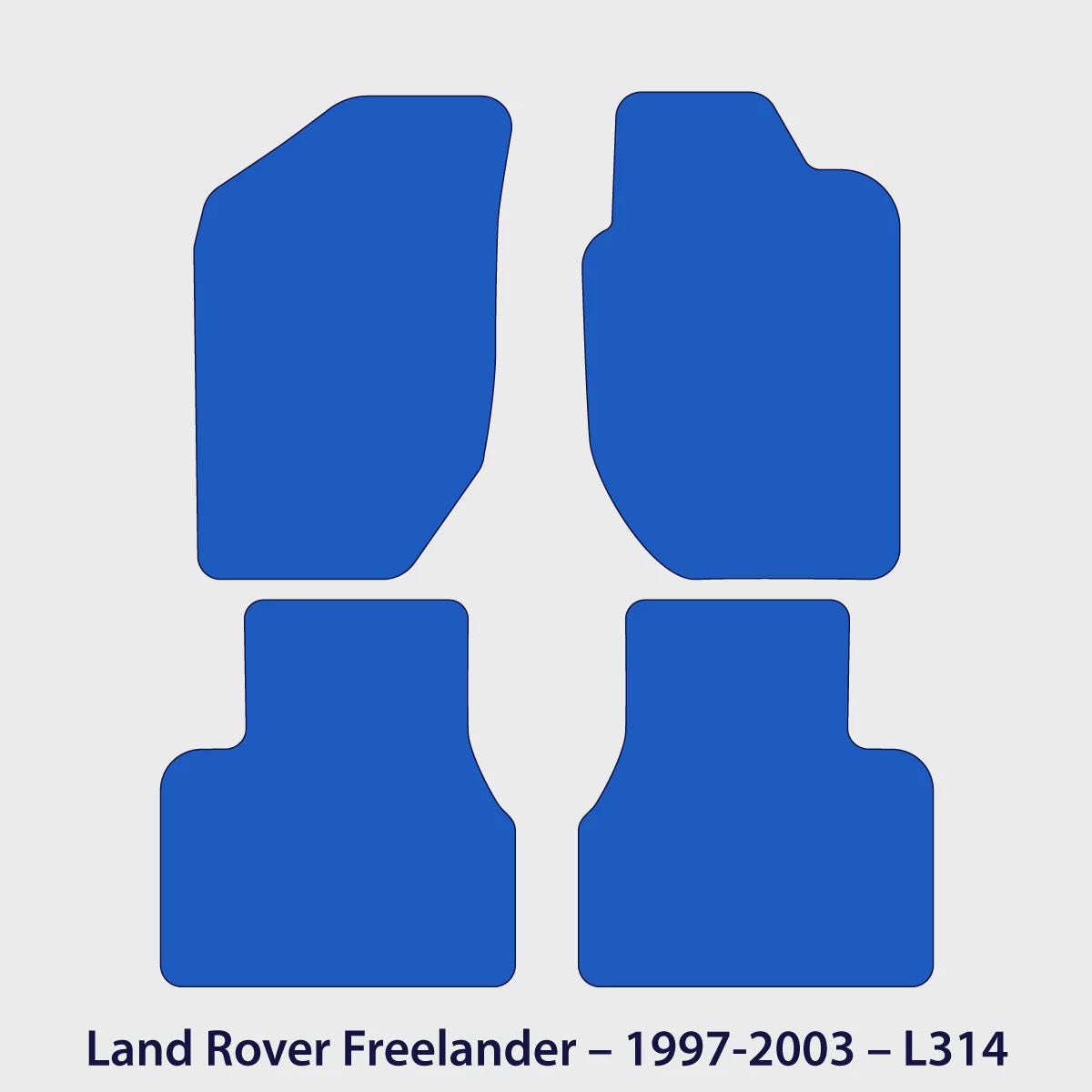 Land Rover Freelander Velour Floor Mats 1997-2003 – L314 – Black