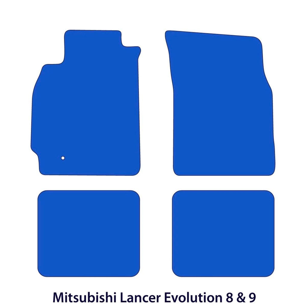 Mitsubishi Lancer Evolution 8 & 9 Velour Floor Mats 2003-2006 – Black