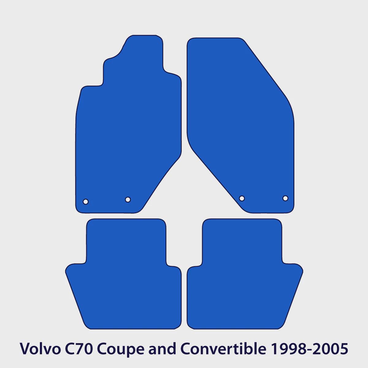 Volvo C70 Coupe & Convertible Velour Floor Mats 1998-2005 – Flag Tag